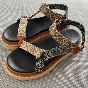 Tory Burch Monogram Rope Sport Sandals